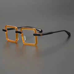 Wacleah Large Square Acetate Eyeglass Frame Rectangle Frames Southood Orange 