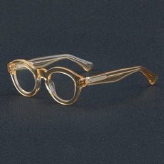 Wei Vintage Acetate Glasses Frame Round Frames Southood Yellow 
