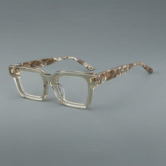 William Retro Rectangle Acetate Glasses Frame Rectangle Frames Southood Light Tea 
