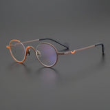 Winifred Vintage Titanium Glasses Frame Round Frames Southood Matte Brown 