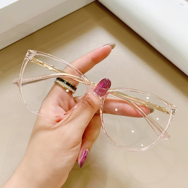 Winni Transparent Fashion Cat Eye Glasses Frame