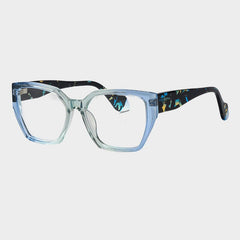 Witt Vintage Acetate Glasses Frame Rectangle Frames Southood Clear Blue Green 