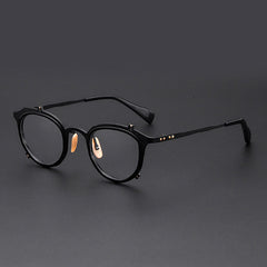 Wren Titanium Retro Hand Made Glasses Frame Cat Eye Frames Southood Black 