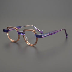 Xeno Handmade Vintage Acetate Glasses Frame Geometric Frames Southood Purple 