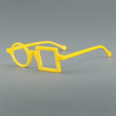 Xia Vintage Acetate Glasses Frame Geometric Frames Southood Yellow 
