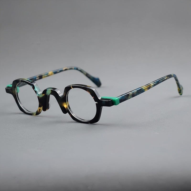 Xuan Vintage Acetate Glasses Frame Geometric Frames Southood Leopard 