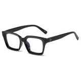 Yolanda Vintage Square Glasses Frame Rectangle Frames Southood C4 black clear 