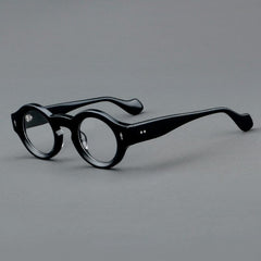 Yuki Vintage Acetate Glasses Frame Round Frames Southood Black 
