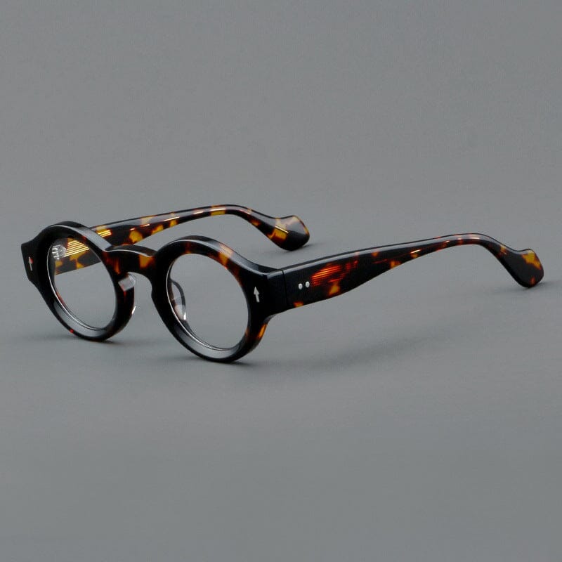 Yuki Vintage Acetate Glasses Frame Round Frames Southood Leopard 