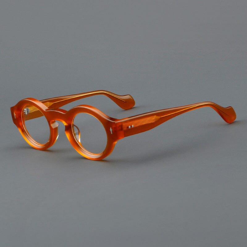 Yuki Vintage Acetate Glasses Frame Round Frames Southood Orange 