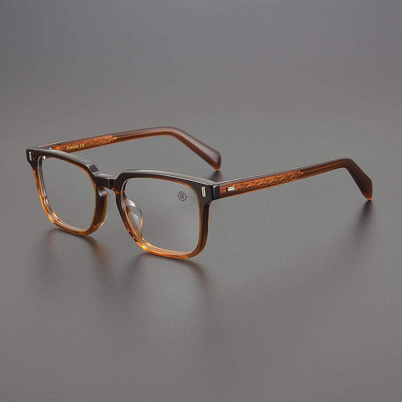 Yves Rectangle Acetate Glasses Frame Rectangle Frames Southood Gradient Tea 
