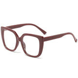 Yvette Popular Rectangle Glasses Frames Rectangle Frames Southood C4 red clear 