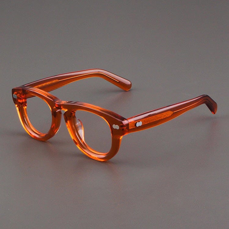 Zain Vintage Acetate Glasses Frame Oval Frames Southood Brown 
