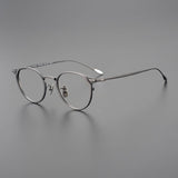 Zeke Vintage Titanium Glasses Frame Round Frames Southood Gun 
