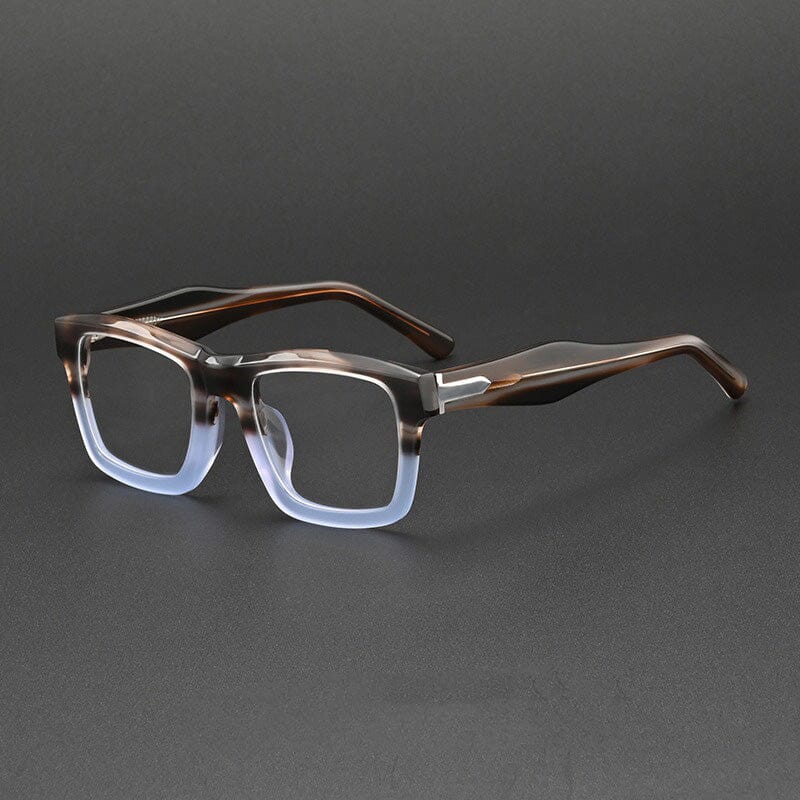 Zizou High Quality Vintage Acetate Glasses Rectangle Frames Southood Tea Stripe 