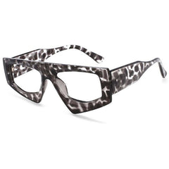 Zoro Personality Irregular Glasses Frame Geometric Frames Southood Gray-leopard 